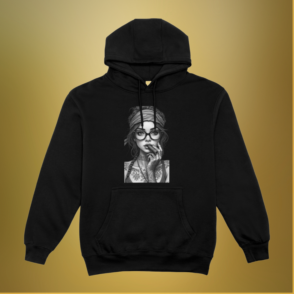 Hoodie "Nerdy ink girl"