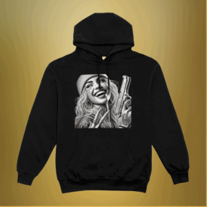 Hoodie "Happy guns girl"