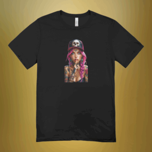 T-shirt "Pink rebel skull"